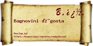 Bagnovini Ágosta névjegykártya